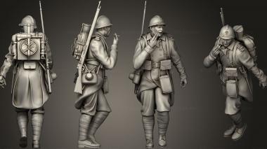 Military figurines French soldier 18 3 3d model